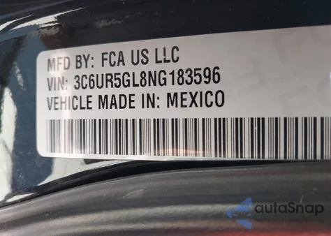 2022 Ram 2500 Limited Longhorn 4X4 6'4 Box from USA, damaged, VIN 3C6UR5GL8NG183596
